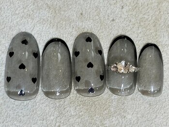 レイネイル 岐阜茜部店(RAY NAIL)/シアーブラックネイル