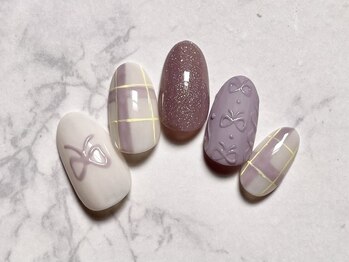 リボンニットネイル