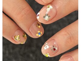 ホログラム お花ネイル