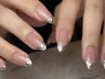 【hand】ガラスフレンチ　(ベースカラー込)［パラジェル変更可］