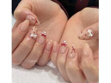 ネイルズ イロハ 新大久保店(NAILS 168)/ハートxリボン
