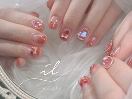 さくらんぼネイル×埋め尽くし