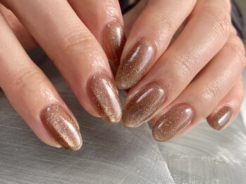 amu nail 上野御徒町【フィルイン/パラジェル】の写真/パーソナルカラーアナリストが似合わせカラーをご提案します◎ワンカラー・マグネットも美フォルム仕上げ