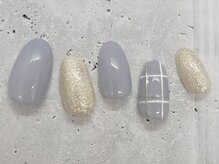 シエルネイルスタジオ 新宮店(Ciel nail studio)/グレーチェック柄デザイン