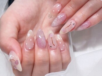 ロワ バイ ジョアアンジェ(Roi by joieange)/さくらんぼ/ハートネイル/リボン