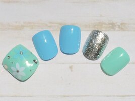 フット お花ネイル