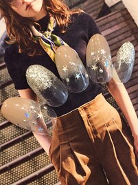 キラキラ星ネイル