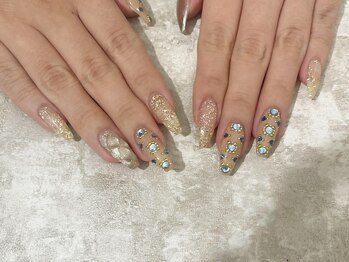 ネイルサロン ドレス(Nail Salon Dress)/[小嶋]ストーンワンホンネイル