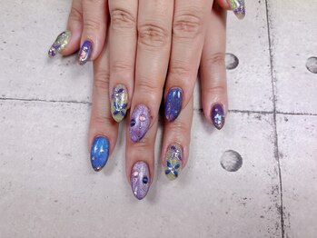 ネイル ビューティーマジック 葛西本店/紫陽花デザインネイル