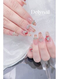 ガーリーなチェック × 赤リボン