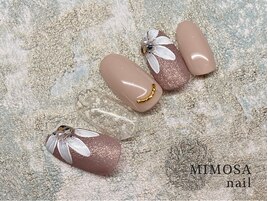 マット×フラワーネイル