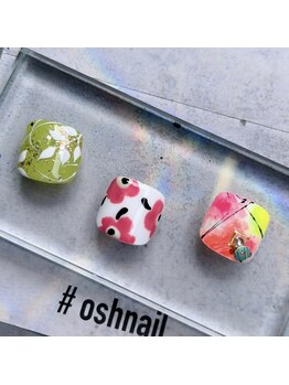 ネイルアンドアイラッシュスタジオ シュシュ(chouchou)/フットネイル・夏・手書きアート