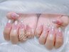 【BEこだわり】 チークマグネットグラデーションフレンチネイル ¥6980