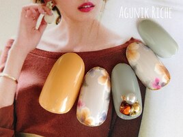 【花柄ネイル】
