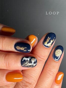 ループ(LOOP)/お月見ネイル