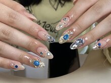 ヴィーナスネイル(Venus Nail)/ハンド持ち込みデザイン　ブルー