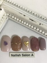 ネイリッシュサロン エー(Nailish Salon A)/2016冬ベルベットネイル