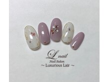 エルネイルアンドブラン 橋本店(Lnail×Blanc)/お花パープル