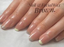 ブラウン(Brown.)/先端細ガラスフレンチ