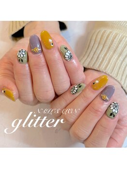 手描きお花ネイル