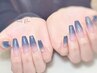 【アクリルスカルプ】ワンカラーorラメグラデーション・8ｍｍまで