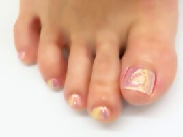 *ハートミラーフットネイル*