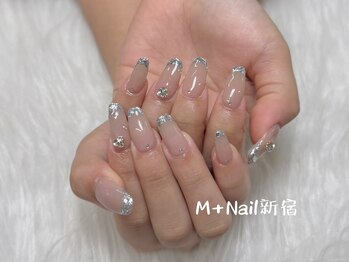 エムプラスネイル 新宿(M+Nail)/ガラスフレンチ