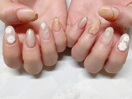 ニュアンスネイル/フラワー