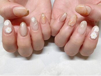 ネイルサロン ジョアアンジェ 天王寺店(joie ange)/ニュアンスネイル/フラワー