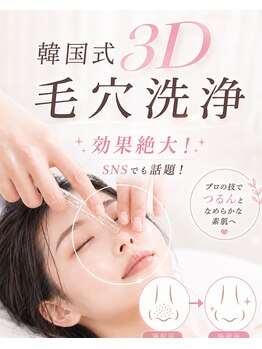 ミステ(MISTE)の写真/頑固な毛穴の黒ずみに！話題の韓国式3D毛穴洗浄＆最新ピーリング、次世代よもぎ蒸しで毛穴レスな水光肌へ♪