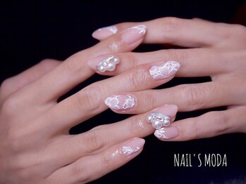 ネイルズ モダ(NAIL'S MODA)/フラワーレース柄