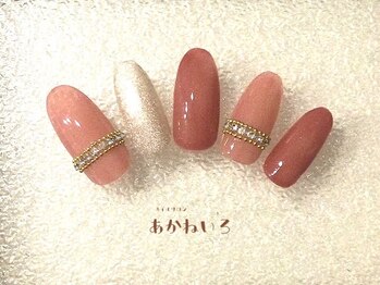 ネイルサロン あかねいろ/大人シンプル　リングネイル