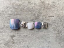 シンプリー ネイルアンドアイラッシュ 祖師谷大蔵店(Simpliee Nail&Eyelash)/【フット】オーロラ／バカラ