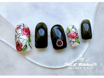 アイラッシュ アンド ネイル リボン 池袋店(RibboN)/[2271]トレンド◎ステンドグラス