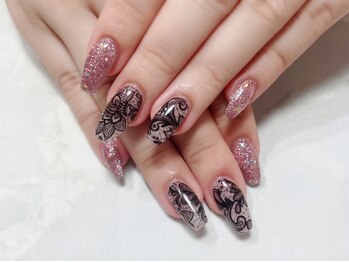 ネイルサロン ジョアアンジェ 天王寺店(joie ange)/レースネイル/フラッシュネイル
