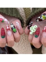 レイネイル 岐阜茜部店(RAY NAIL)/いちご×ドット