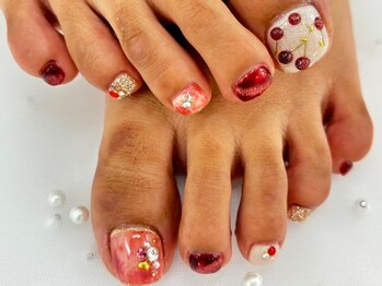 ディーネイル 池袋(D-nail)/〇さくらんぼチェリーフット