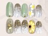 【ケア込】選べる♪季節のフラワーネイル＜ひまわり＞ ￥6500