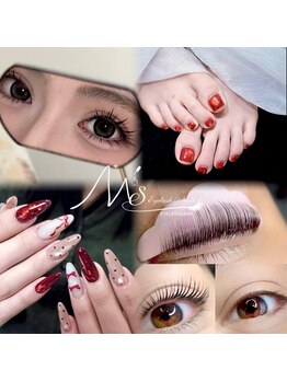 M's【ミス】マツエク/LED/まつげパーマ/ジェルネイル/フィルイン/長さだしの写真/忙しい方にもおすすめ！ネイル・アイメニューの同時施術で時短に☆お仕事帰りや学校帰りにも◎