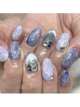 ソラール(SOLAR)/夏☆花火ネイル