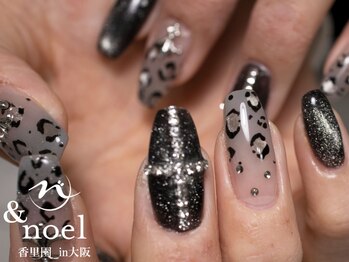 ノエル(Noel)/ブラックヒョウ柄ネイル