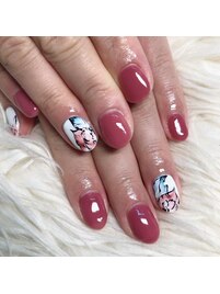 フラワーアートネイル☆6600yen