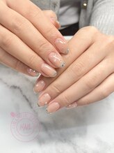 オレンジスティック/ガラスフレンチ　パール