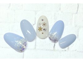 雪　ラメグラ　ホログラム