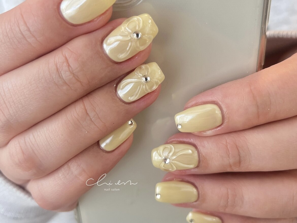 オーダー】ネイルチップ フレンチガーリー 推しネイル パステル