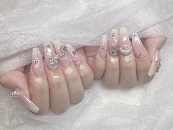 モカ 心斎橋(moca by Lee)/【Aina】キラキラチークネイル