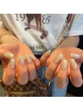 プラチナムドール 難波店(PLATINUMDOLL)/大理石ネイル 黒 ネイル