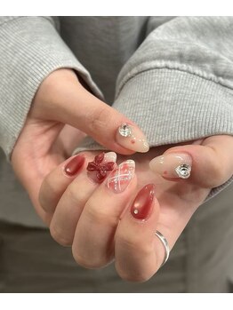 ファンシー 新宿店(Fancy)/冬ネイル/ツイード/ワンホン