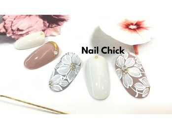ネイルチックコウベ 銀天街店(Nail Chick kobe)/シースルーフラワーネイル