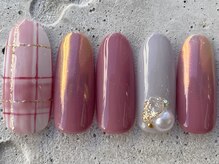 フリークネイル(FREAK Nail)/ミラーピンクチェック ¥12000